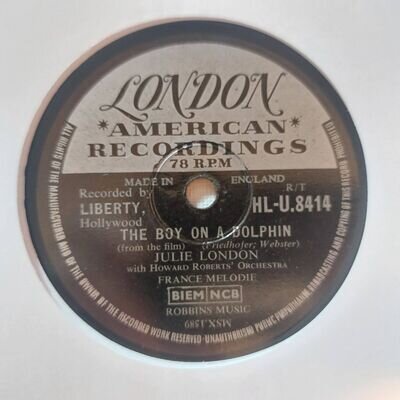 JULIE LONDON The Boy On A Dolphin Ex+ 1957 UK London Popular 78 RPM