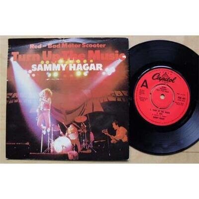 SAMMY HAGAR TURN UP THE MUSIC 7" DEMO WITH P/S(COVER IS CREASED) UK