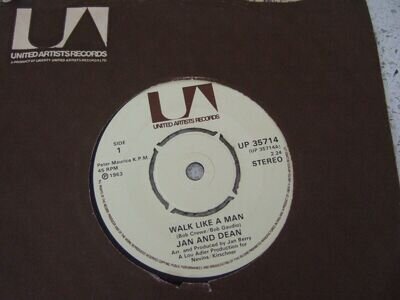 JAN & DEAN - WALK LIKE A MAN / TENNESSEE - UNITED ARTISTS UP35714 / 1962 EX