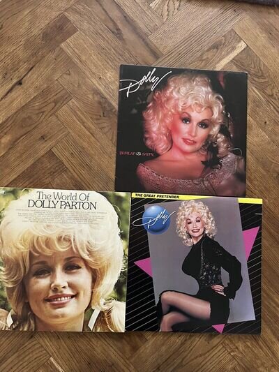 3 x Dolly Parton 12" Vinyl LP's Free UK Postage