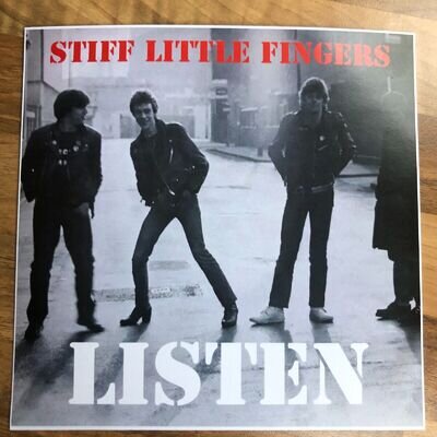 STIFF LITTLE FINGERS LISTEN EP CHRYSALIS Punk 45 7" Single with Unique Sleeve