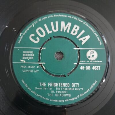 The Shadows – The Frightened City. Rock. 45-DB 4637