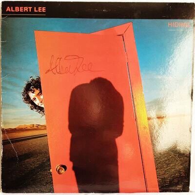 Signed Copy! - Albert Lee ‎Hiding Vinyl 12" LP A&M UK 1979 w Country Boy EX/VG+