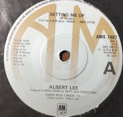 Albert Lee – Setting Me Up / Hotel Love 7" AMS 7467