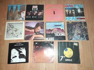 11 x 7" vinyl singles talking heads / david byrne