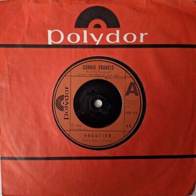 Connie Francis - V-A-C-A-T-I-O-N (1962) 7" UK Polydor 45 Reissue 1977