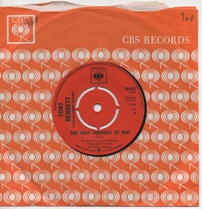 TONY BENNETT the very thought of you 1965 UK CBS 7" 45