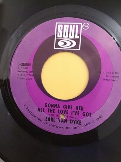 Earl Van Dyke - Gonna Give Her All The Love I Got /Runaway Child Running Wild Ex