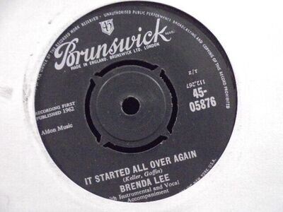 BRENDA LEE " IT STARTED ALL OVER AGAIN " Or. UK BRUNSWICK EX+ COND.