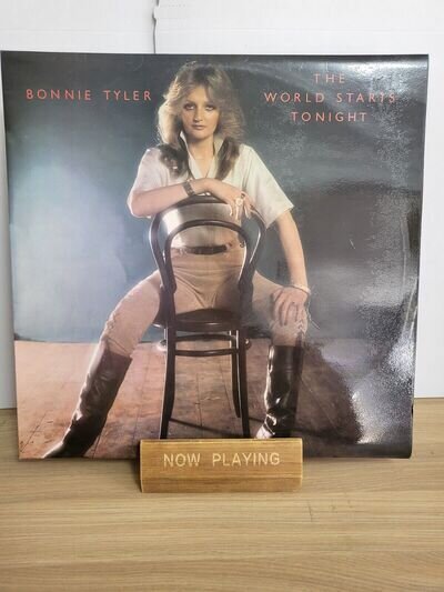 BONNIE TYLER-THE WORLD STARTS TONIGHT, VINYL LP RECORD,1977 UK, EX/VG+