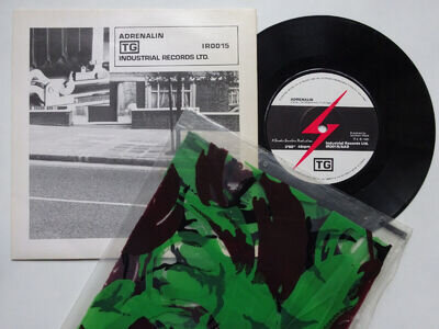 THROBBING GRISTLE Adrenalin - RARE Camo Bag Industrial Records 7" (1980)