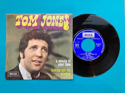 Tom Jones A Minute Of Your Time 1968 Decca France VG/VG PS 7" Vinyl Decca 79.035