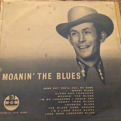 Hank Williams, Morning The Blues, 10” Vinyl LP, Excellent Original Condition.