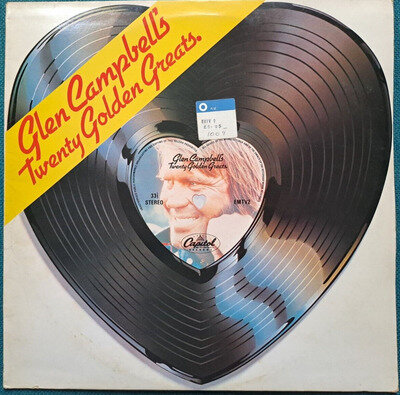 GLEN CAMPBELL - TWENTY GOLDEN GREATS - 12" VINYL LP ALBUM BEST OF HITS EX+