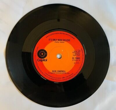 Glen Campbell It's Only Make Believe CL 15663 Tested Generic Sleeve. Some static