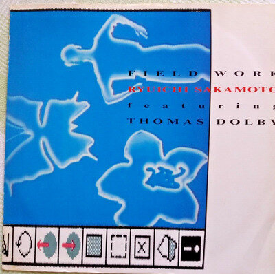 RYUICHI SAKAMOTO / THOMAS DOLBY - 'FIELD WORK' RARE 1986 10 RECORD LABEL 12" 45