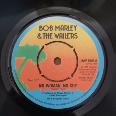 Bob Marley & The Wailers – No Woman, No Cry / Jamming - 7" Single - WIP 6244