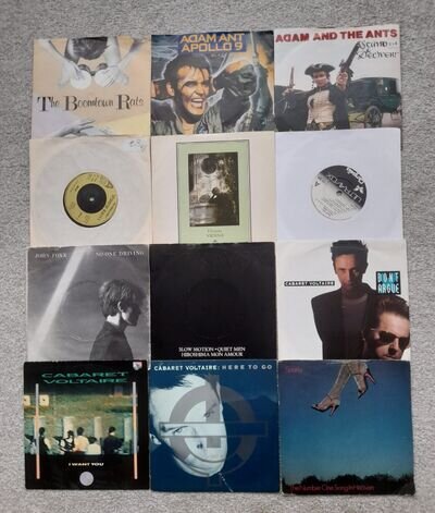 12 Punk, New Wave & Synthpop 7"s Cabaret Voltaire John Foxx Ultravox Sparks Adam