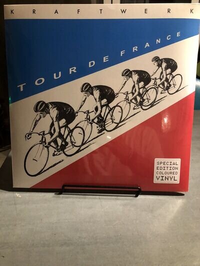 kraftwerk tour de france Red Blue Coloured vinyl Lp Double Album Record New Seal