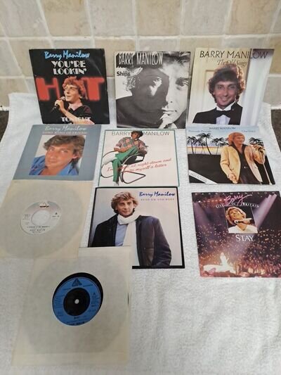 Job Lot Barry Manilow 7" Vinyl Singles X10 TESTED EXCELLENT