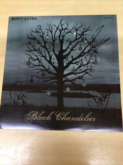 SIGNED-BIFFY CLYRO-LP-BLACK CHANDELIER 9 TRACK LTD EDITION IN ORIG STKRD SLV-MU