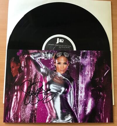 J LO,LOVE DON’T COST A THNG,IVINTAGE 2000 12” 45rpm,+ GENUINE HAND SIGNED PHOTO