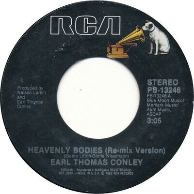 EARL THOMAS CONLEY - HEAVENLY BODIES - 7" VINYL PB13246 - USA VG+