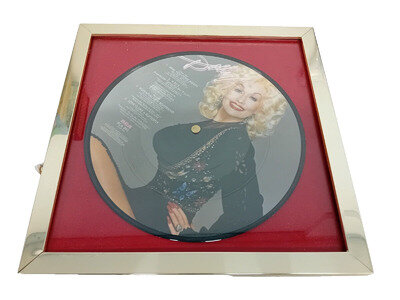 Vintage 1984 Framed Dolly Parton Vinyl -A50