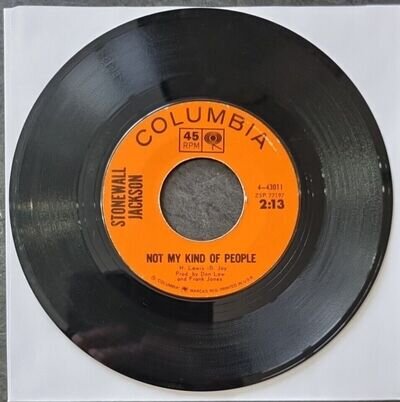 Stonewall Jackson - Not my kind of people - EX 7" vinyl single US Folk Country