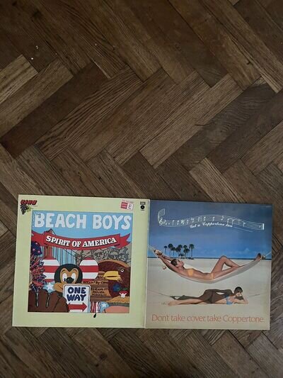 2 x The Beach Boys 12 " Vinyl LP's - Get A Coppertone Tan & Spirit Of America