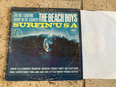 THE BEACH BOYS - SURFIN USA USA 1963 SURF Vinyl LP Record - VG+