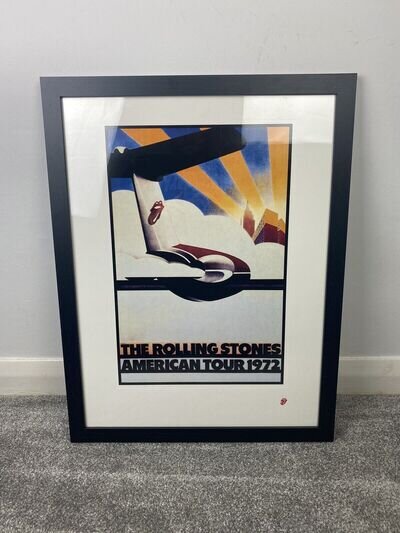 Rolling Stones American Tour 1972 Official Licensed Poster Framed