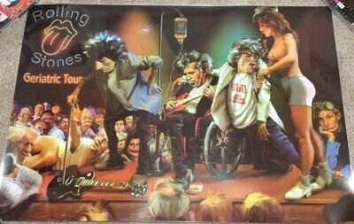 Rolling Stones Geriatric Tour Laminated Poster 23.5” x 17”