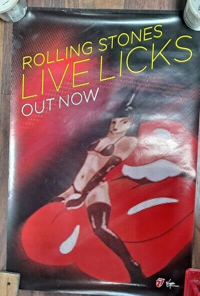 Rolling Stones Poster Live Licks Record Store Promo Poster Original Collector