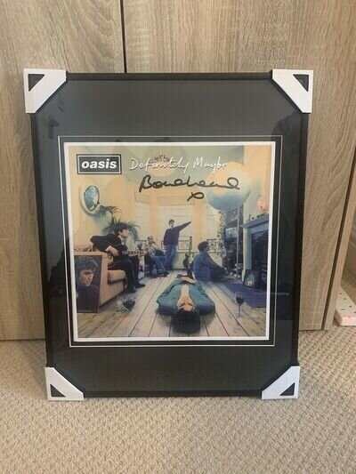 Oasis Album Definitely Maybe Autographed by Bonehead in frame. #ListingsInLights