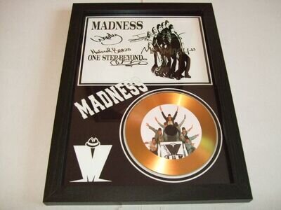 MADNESS SIGNED AUTOGRAPH FRAMED 2 DISPLAY