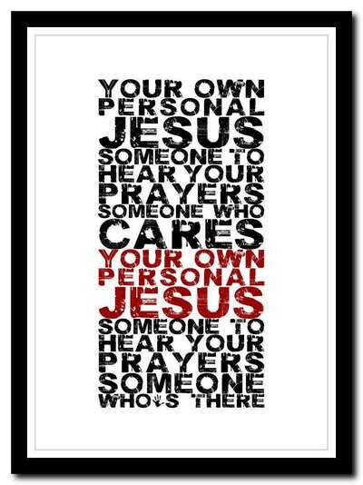 DEPECHE MODE ❤ Personal Jesus - song lyrics poster art limited Edition Print