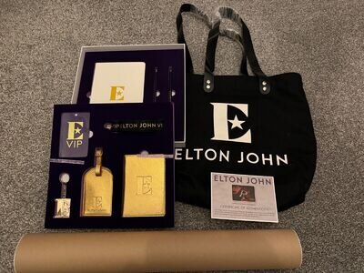 Elton John Farewell Yellow Brick Road Final Ever Tour VIP Gift Set & Poster