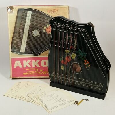 Excellent Condition Musima Chord Zither Harp Markneukirchen with Notes Cheer Tones