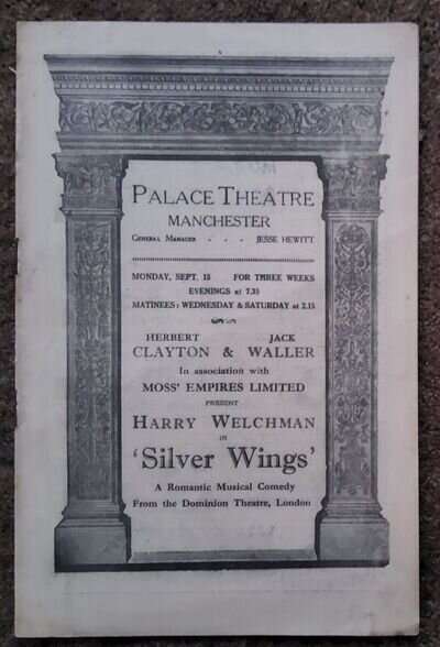 Max Wall 1930 Palace Theatre Manchester 'Silver Wings'