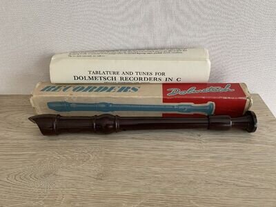 VINTAGE DOLMETSCH RECORDER IN C in original box with instructions