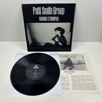 Patti Smith Group Radio Ethiopia LP Vinyl Record EX Con 1976 Uk Album + Insert