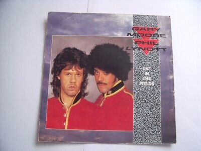 GARY MOORE & PHIL LYNOTT - OUT IN THE FIELDS / MILITARY MAN UK 45rpm VG+