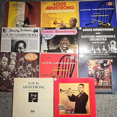 Louis Armstrong x 11 Vinyl LP 12" Record Job Lot Bundle Collection Jazz