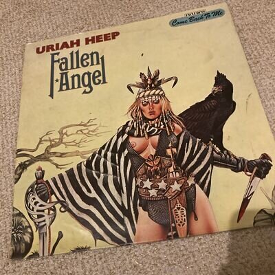 Uriah Heep ‎– Fallen Angel Lp. Original Press On Bronze Records. Decent Copy