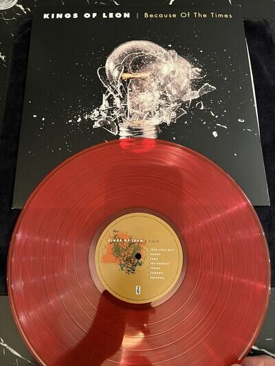 Kings Of Leon- Because of the Times Vinyl LP First Press Red Vinyl NO INSERT