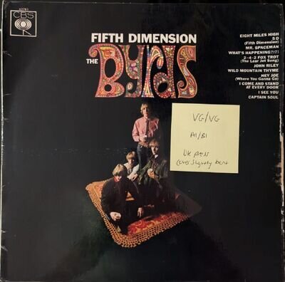 The Byrds Fifth Dimension Vinyl Record VG/VG BPG 62783 1966 1st Press