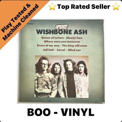 Wishbone Ash ~ Masters of Rock Original Lp Vinyl Album. 1975 EX / VG Condition