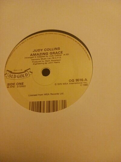 Judy Collins – Amazing Grace Vinyl 7" Single