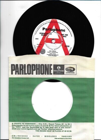 ADAM FAITH - IDLE GOSSIP - 1966 PARLOPHONE RECORDS DEMO (VG)